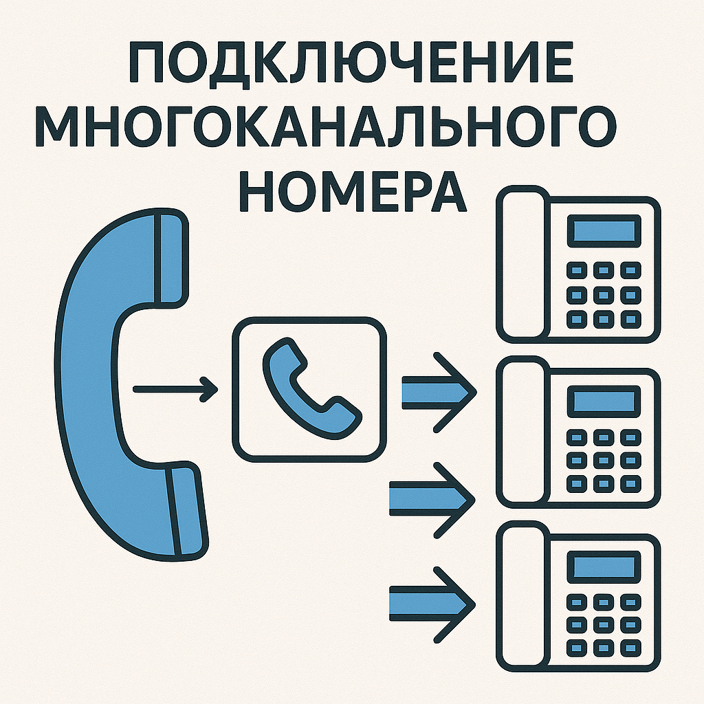 Как подключить многоканальный номер через Виртуальную АТС
